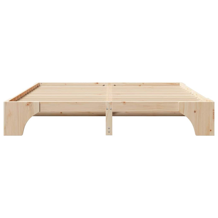 Cadru de pat natural 180 x 200 cm Lemn de pin masiv - WALTI WALTI