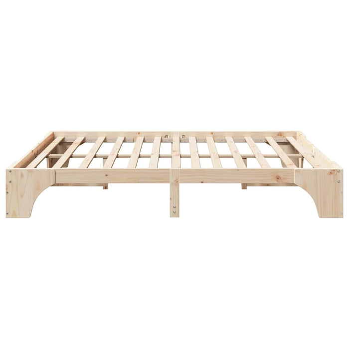 Cadru de pat natural 180 x 200 cm Lemn de pin masiv - WALTI WALTI