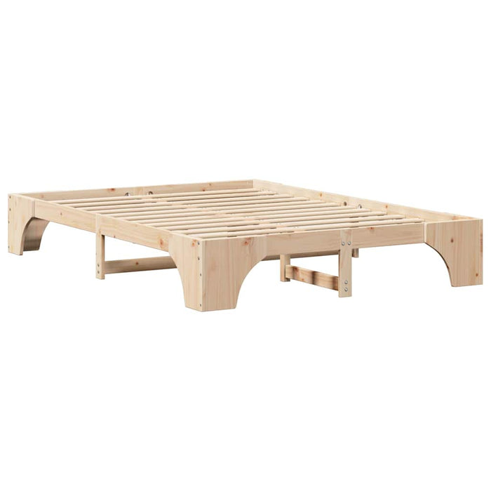 Cadru de pat natural 160 x 200 cm Lemn de pin masiv - WALTI WALTI