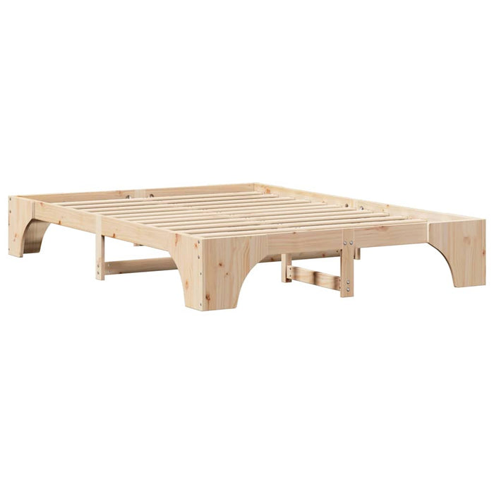 Cadru de pat natural 160 x 200 cm Lemn de pin masiv - WALTI WALTI