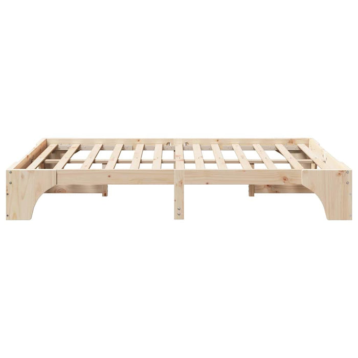 Cadru de pat natural 160 x 200 cm Lemn de pin masiv - WALTI WALTI