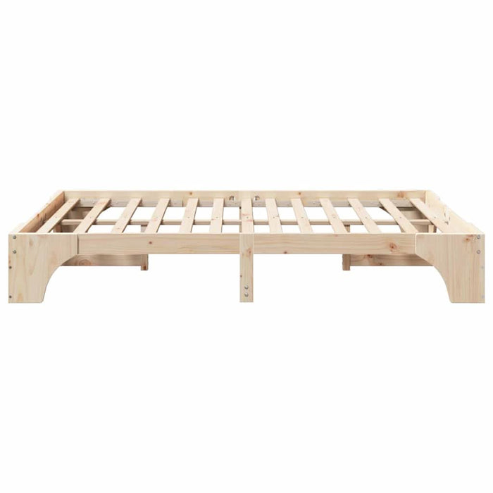 Cadru de pat natural 150 x 200 cm Lemn de pin masiv - WALTI WALTI