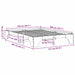Cadru de pat Alb 150 x 200 cm Lemn de pin masiv - WALTI WALTI
