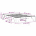 Cadru de pat natural 140 x 200 cm Lemn de pin masiv - WALTI WALTI