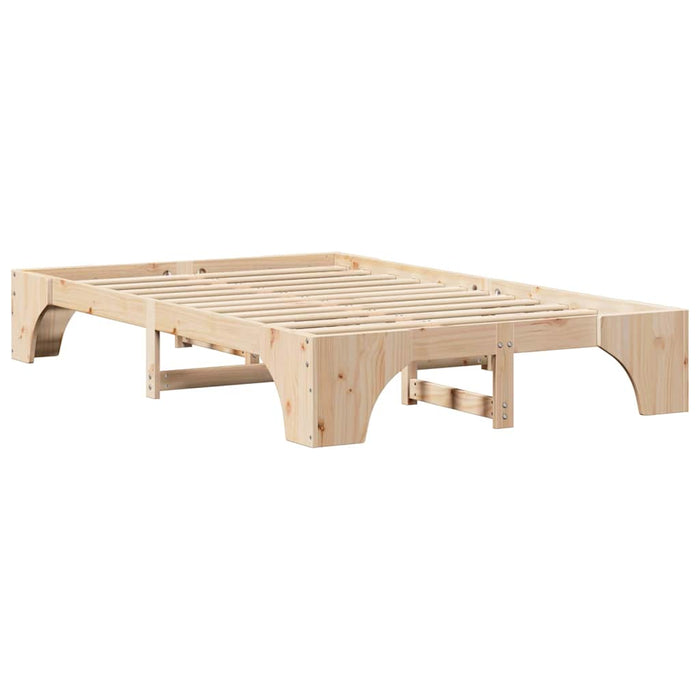 Cadru de pat natural 120 x 200 cm Lemn de pin masiv - WALTI WALTI