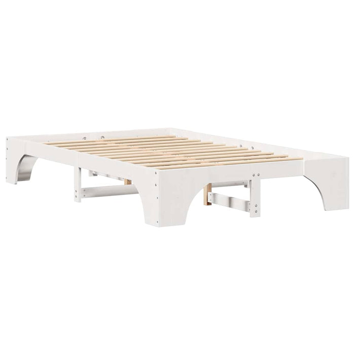 Cadru de pat Alb 140 x 190 cm Lemn de pin masiv - WALTI WALTI