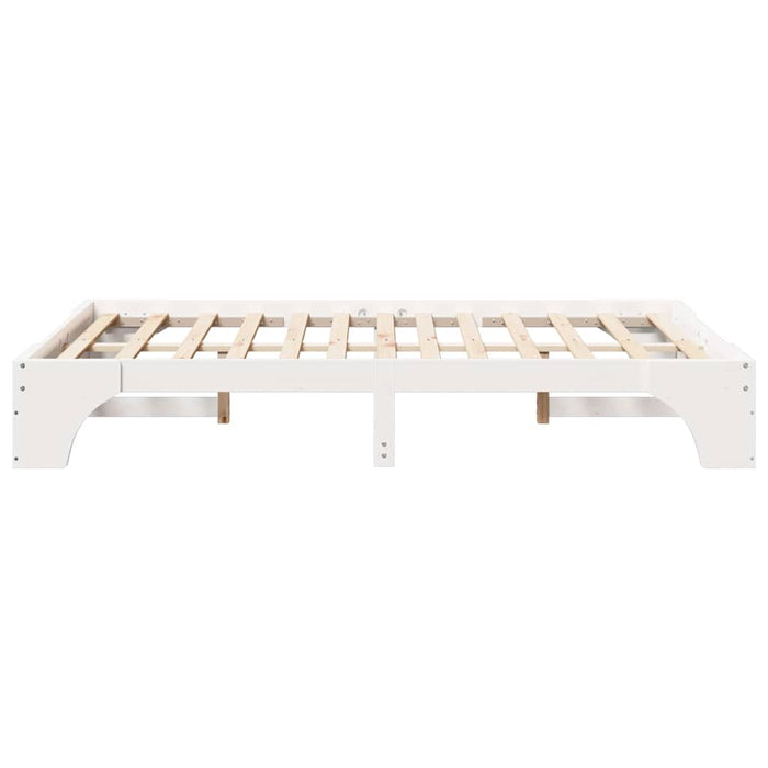Cadru de pat Alb 140 x 190 cm Lemn de pin masiv - WALTI WALTI