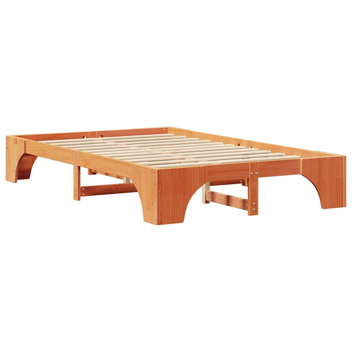 Cadru de pat Maroniu cerat 140 x 190 cm Lemn de pin masiv - WALTI WALTI