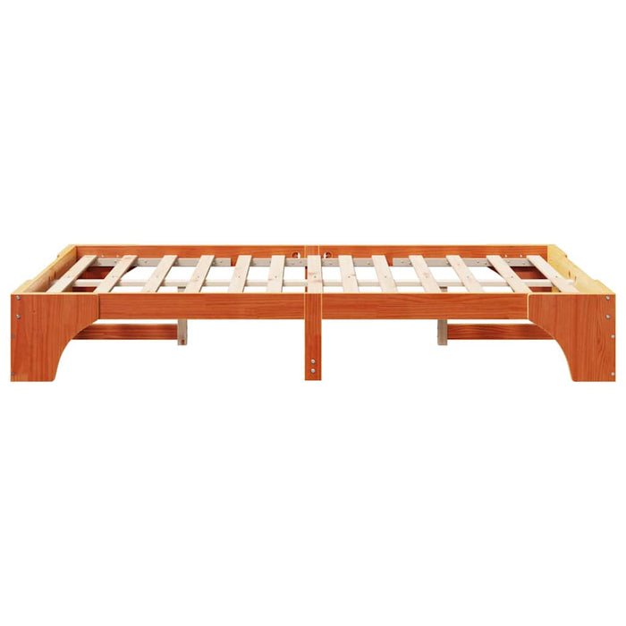 Cadru de pat Maroniu cerat 135 x 190 cm Lemn de pin masiv - WALTI WALTI