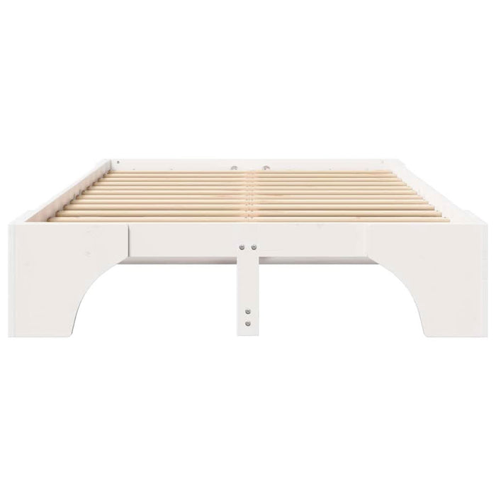 Cadru de pat Alb 120 x 190 cm Lemn de pin masiv - WALTI WALTI