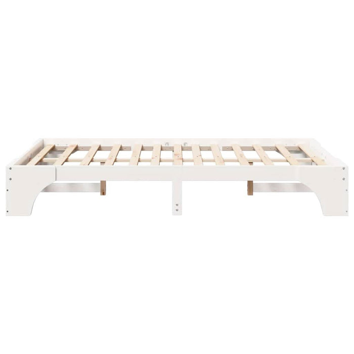 Cadru de pat Alb 120 x 190 cm Lemn de pin masiv - WALTI WALTI