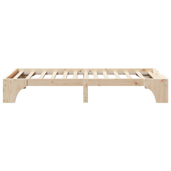 Cadru de pat natural 100 x 200 cm Lemn de pin masiv - WALTI WALTI