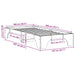 Cadru de pat natural 100 x 200 cm Lemn de pin masiv - WALTI WALTI