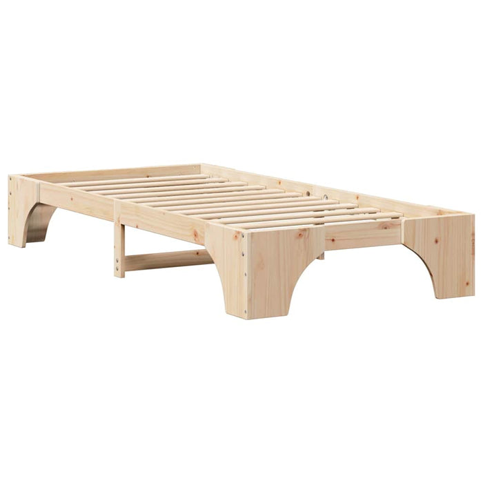 Cadru de pat natural 90 x 190 cm Lemn de pin masiv - WALTI WALTI