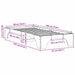 Cadru de pat natural 90 x 190 cm Lemn de pin masiv - WALTI WALTI