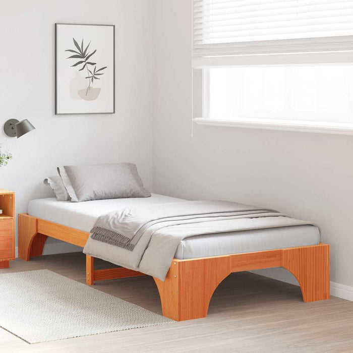 Cadru de pat Maroniu cerat 90 x 190 cm Lemn de pin masiv - WALTI WALTI