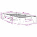 Cadru de pat Alb 75 x 190 cm Lemn de pin masiv - WALTI WALTI
