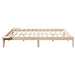 Cadru de pat natural 200 x 200 cm Lemn de pin masiv - WALTI WALTI