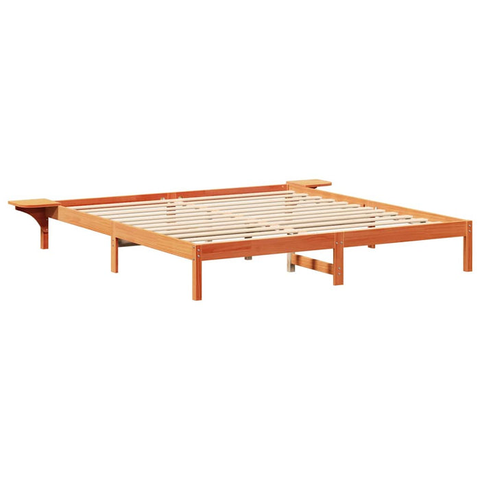 Cadru de pat Maroniu cerat 200 x 200 cm Lemn de pin masiv - WALTI WALTI