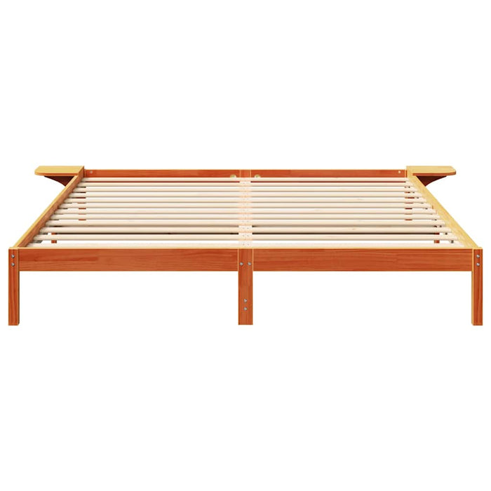 Cadru de pat Maroniu cerat 200 x 200 cm Lemn de pin masiv - WALTI WALTI
