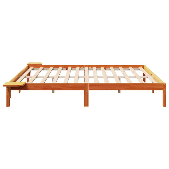 Cadru de pat Maroniu cerat 200 x 200 cm Lemn de pin masiv - WALTI WALTI