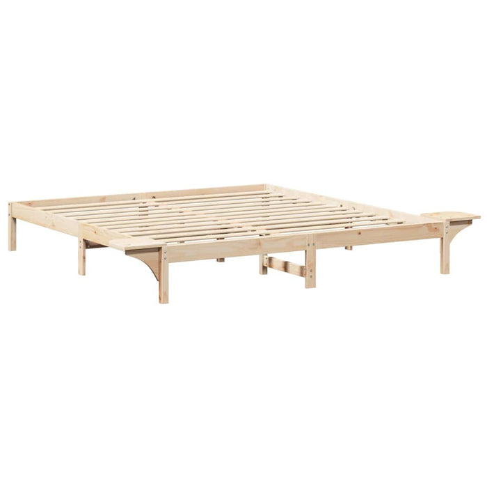Cadru de pat natural 180 x 200 cm Lemn de pin masiv - WALTI WALTI