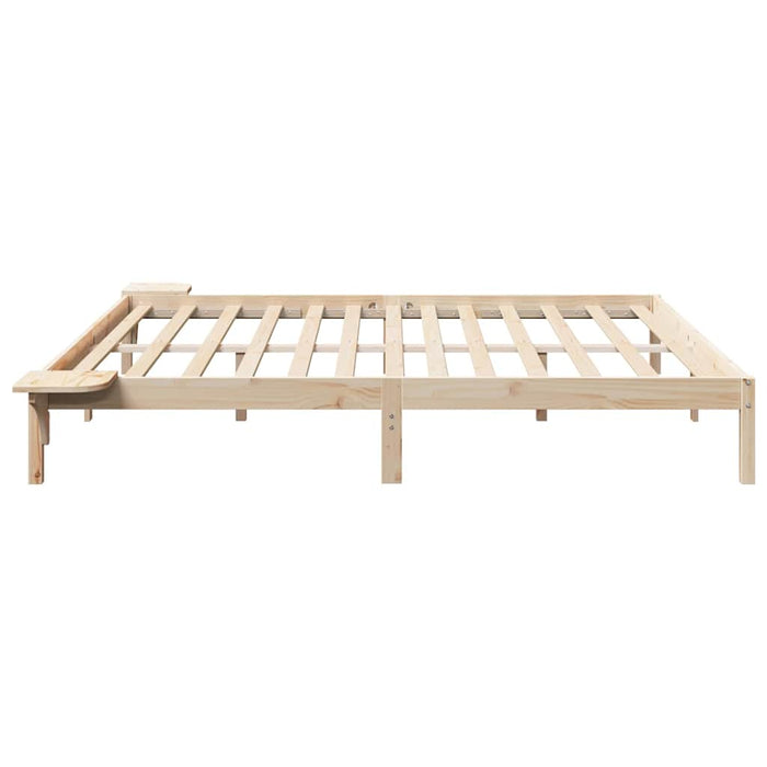 Cadru de pat natural 180 x 200 cm Lemn de pin masiv - WALTI WALTI