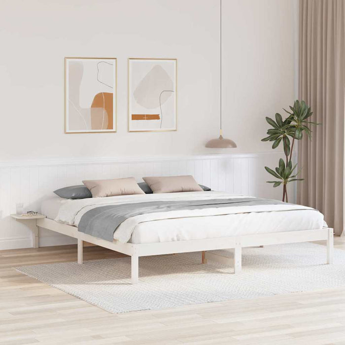 Cadru de pat Alb 180 x 200 cm Lemn de pin masiv - WALTI WALTI