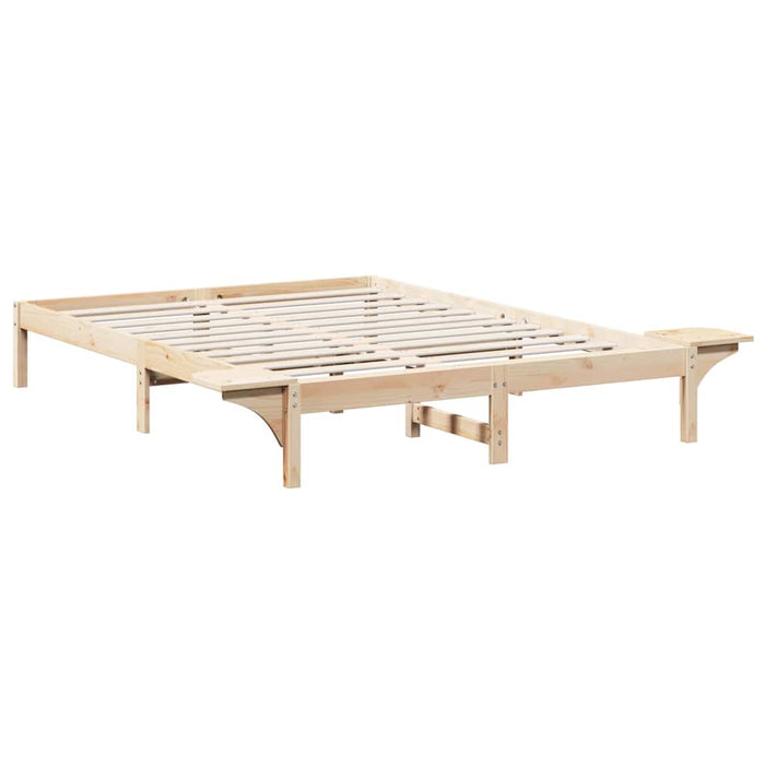 Cadru de pat natural 160 x 200 cm Lemn de pin masiv - WALTI WALTI