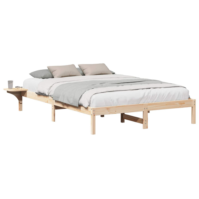 Cadru de pat natural 150 x 200 cm Lemn de pin masiv - WALTI WALTI