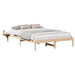Cadru de pat natural 150 x 200 cm Lemn de pin masiv - WALTI WALTI