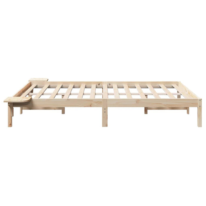 Cadru de pat natural 150 x 200 cm Lemn de pin masiv - WALTI WALTI