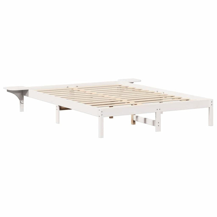 Cadru de pat Alb 150 x 200 cm Lemn de pin masiv - WALTI WALTI