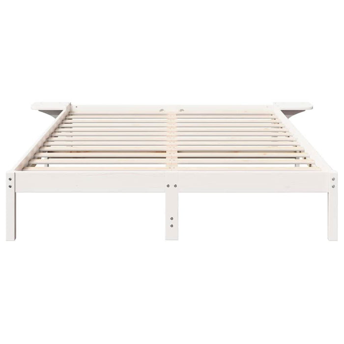 Cadru de pat Alb 150 x 200 cm Lemn de pin masiv - WALTI WALTI