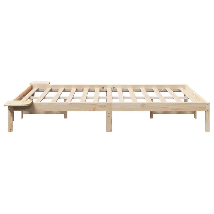 Cadru de pat natural 140 x 200 cm Lemn de pin masiv - WALTI WALTI