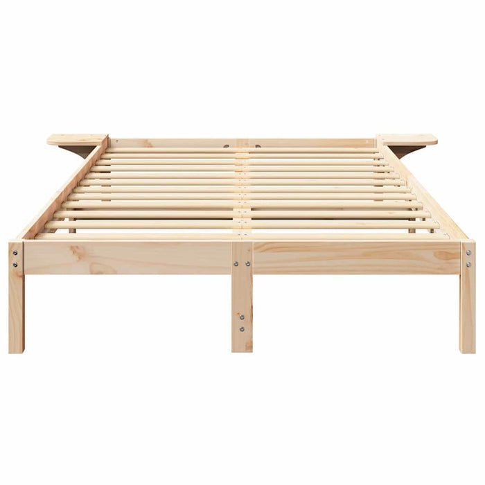 Cadru de pat natural 120 x 200 cm Lemn de pin masiv - WALTI WALTI