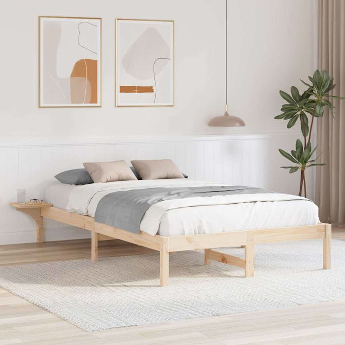 Cadru de pat natural 140 x 190 cm Lemn de pin masiv - WALTI WALTI