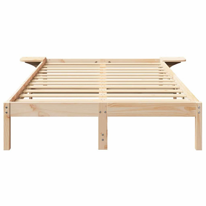 Cadru de pat natural 140 x 190 cm Lemn de pin masiv - WALTI WALTI