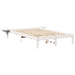 Cadru de pat Alb 140 x 190 cm Lemn de pin masiv - WALTI WALTI