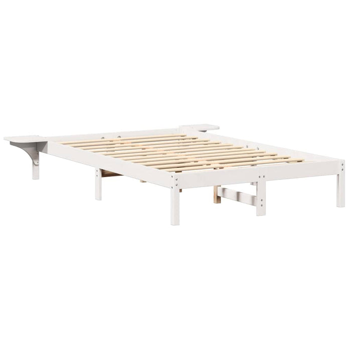 Cadru de pat Alb 135 x 190 cm Lemn de pin masiv - WALTI WALTI