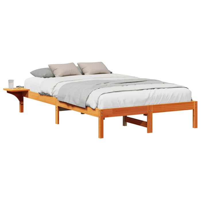 Cadru de pat Maroniu cerat 135 x 190 cm Lemn de pin masiv - WALTI WALTI