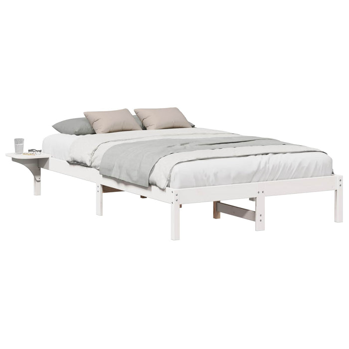 Cadru de pat Alb 120 x 190 cm Lemn de pin masiv - WALTI WALTI
