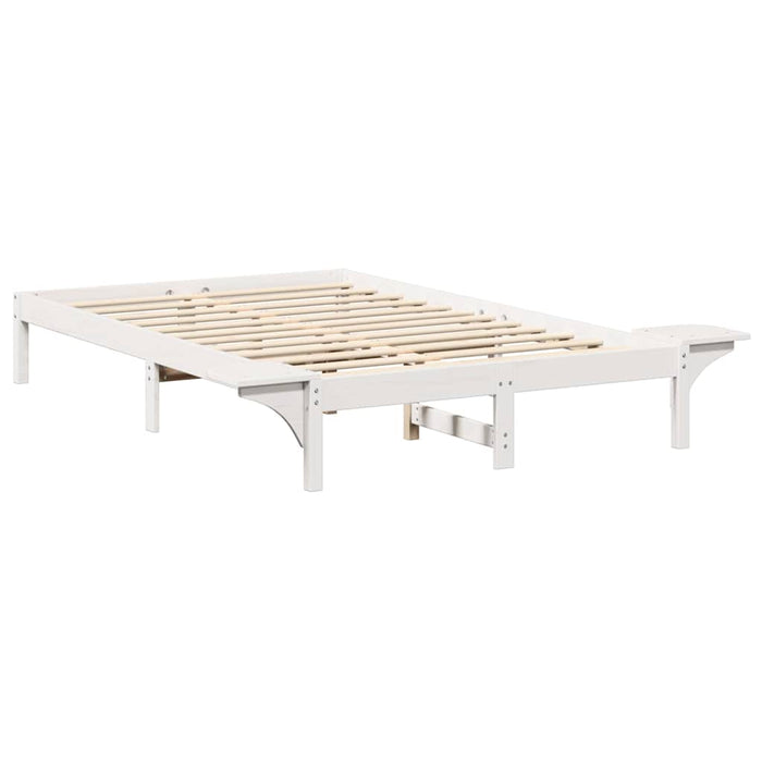Cadru de pat Alb 120 x 190 cm Lemn de pin masiv - WALTI WALTI