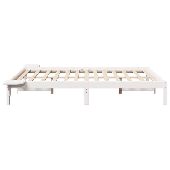 Cadru de pat Alb 120 x 190 cm Lemn de pin masiv - WALTI WALTI