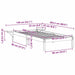 Cadru de pat Alb 90 x 200 cm Lemn de pin masiv - WALTI WALTI