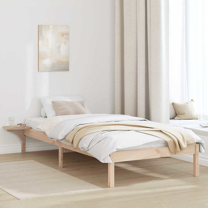 Cadru de pat natural 75 x 190 cm Lemn de pin masiv - WALTI WALTI