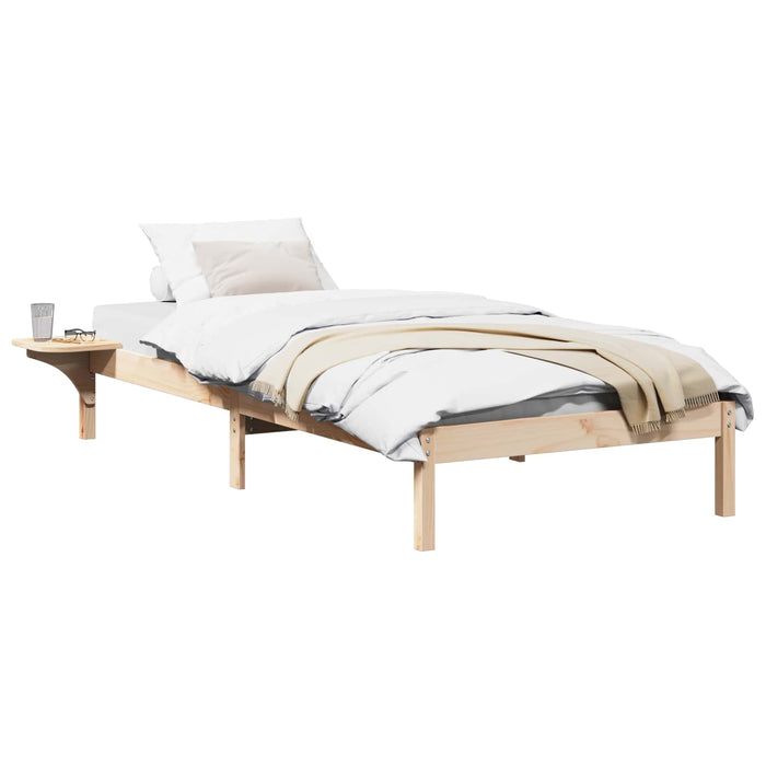 Cadru de pat natural 75 x 190 cm Lemn de pin masiv - WALTI WALTI