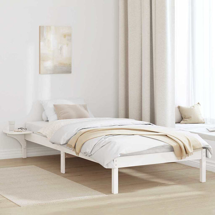 Cadru de pat Alb 75 x 190 cm Lemn de pin masiv - WALTI WALTI