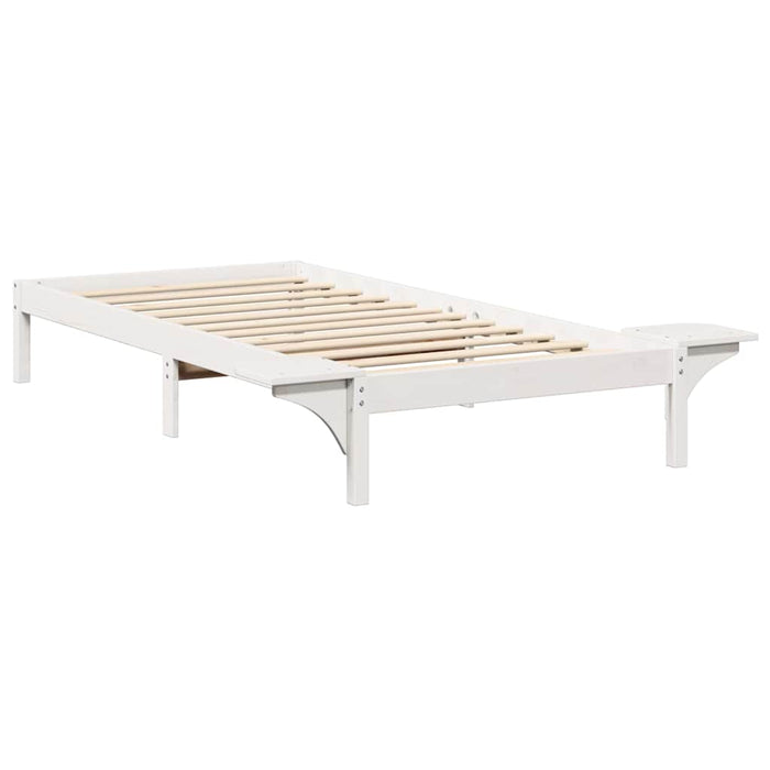 Cadru de pat Alb 75 x 190 cm Lemn de pin masiv - WALTI WALTI