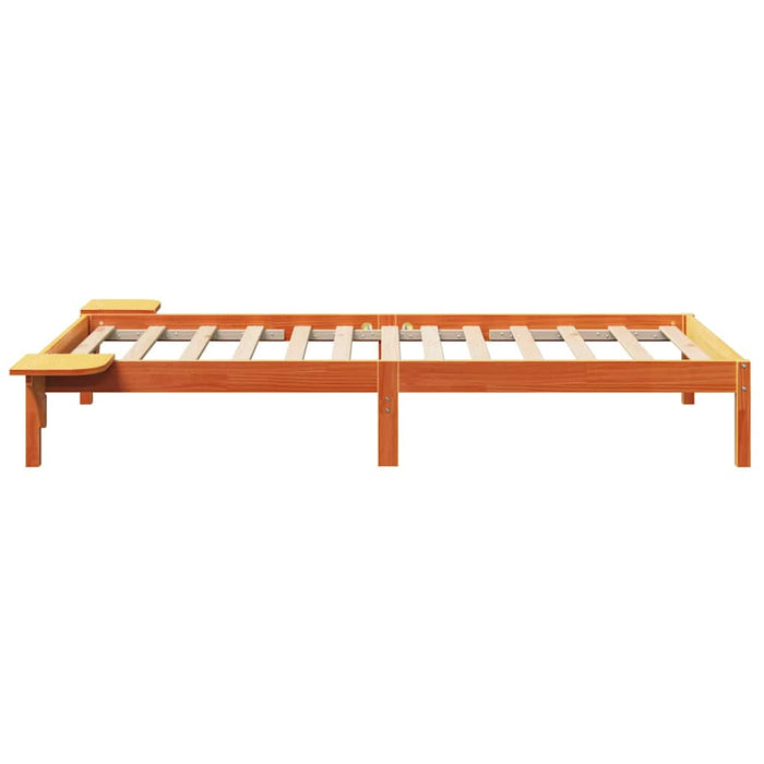 Cadru de pat Maroniu cerat 75 x 190 cm Lemn de pin masiv - WALTI WALTI